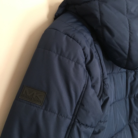 Michael Kors Navy Hooded Puffer Jacket Sz 18/20 - Picture 8 of 8